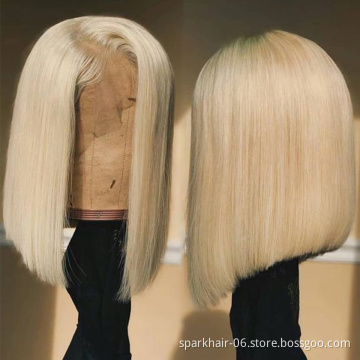Blonde Bob Wigs Human Hair 4x4 Lace Closure Wigs for Black Women 150% Density Pre Plucked with Baby Hair 613 bob wig